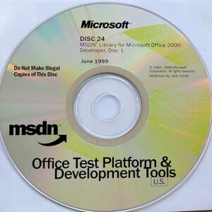 Vintage - Microsoft MSDN Library for Office 2000, 1999
